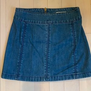 Free people denim skirt size 6